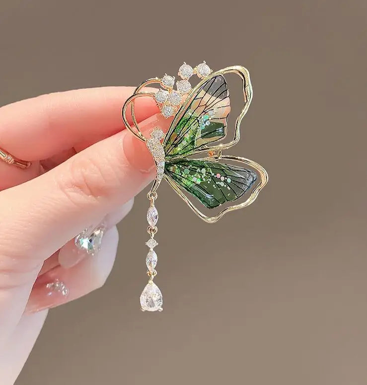 Elegant Pink Peony Brooch For Women Luxury Zircon Flower Leaf Imitation Pearl Corsage Sweet Lady Coat Sweater Clothing Jewelry