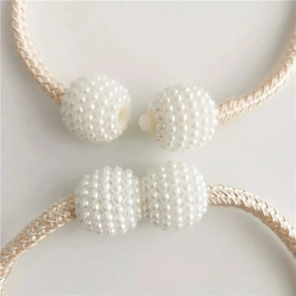 1pc Cute Magnetic Buckle Curtain Buckle Clip Flower Shape Pearl clasp Curtain Tieback Curtain Holders Kids Room
