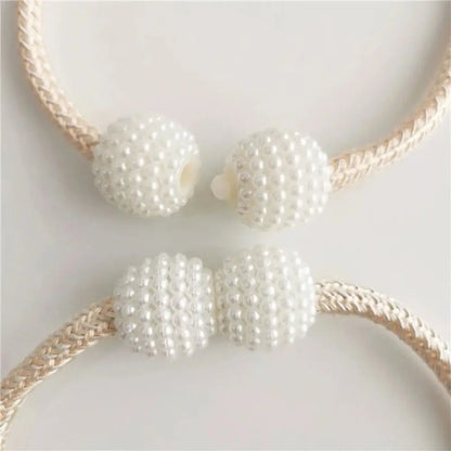 1pc Cute Magnetic Buckle Curtain Buckle Clip Flower Shape Pearl clasp Curtain Tieback Curtain Holders Kids Room