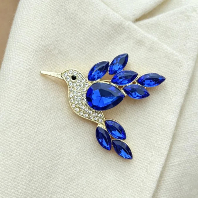 New Shiny Rhinestone Crystal Parrot Dove Bird Brooch Vintage Animal Badge Lapel Pin Suit Coat Dress Party Jewelry Gifts