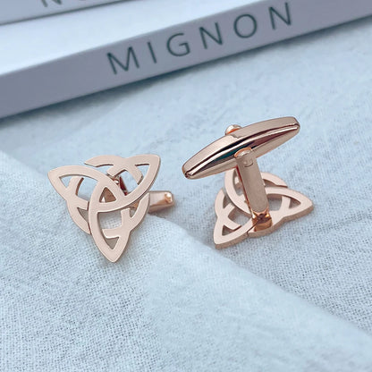 Men's Cufflinks Triangular Cuff Links Silvery Suit Shirt Cufflink for Men Stainless Steel Jewelry Accessories Retro Party Gifts