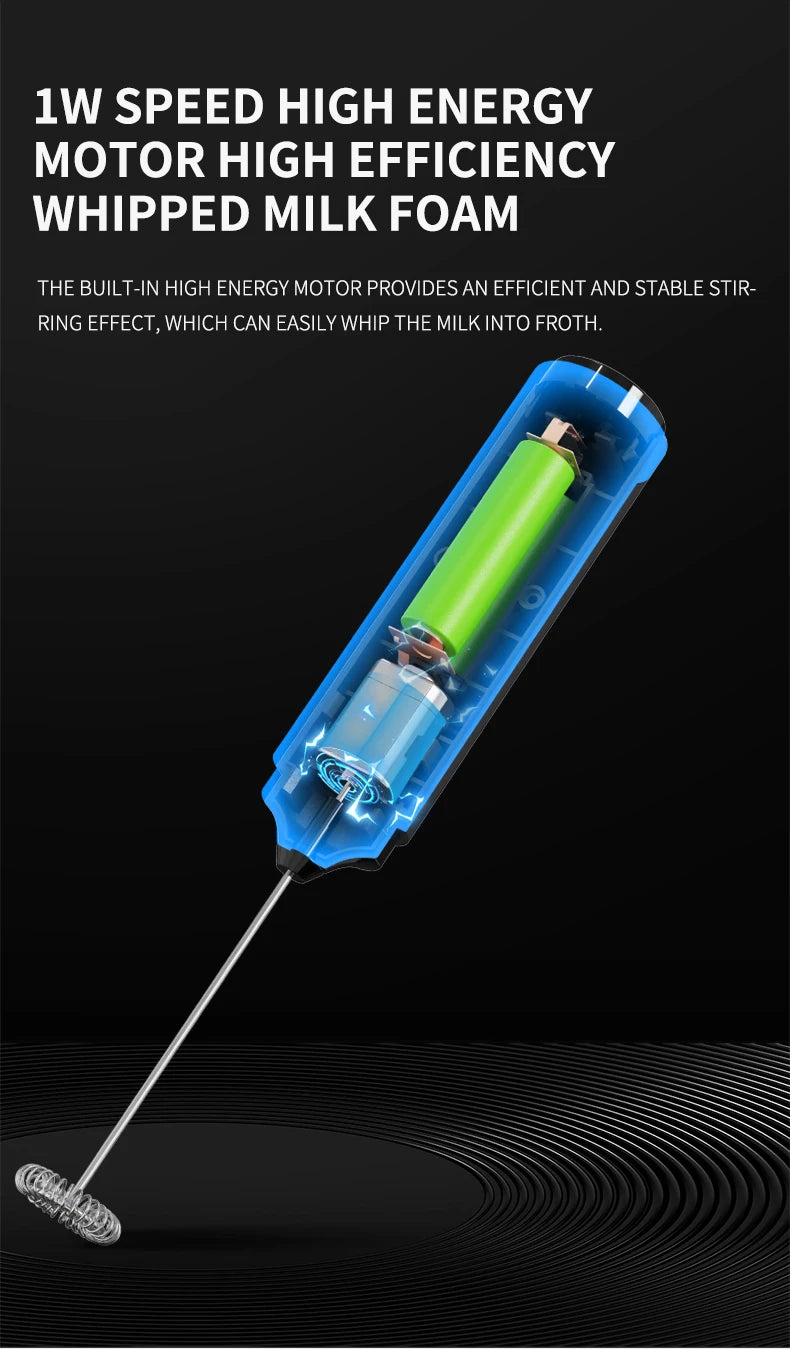 Kitchen Powerful Stirrer Milk Frother Handheld Foam Maker for Lattes,Whisk Drink Mixer for Coffee Electric Egg Beater