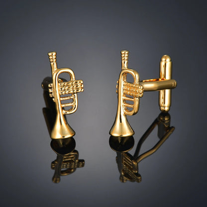 Copper material, plating, entertainment, hobbies, cufflinks, musical notes, chromatics, piano, guitar, French shirt, acce