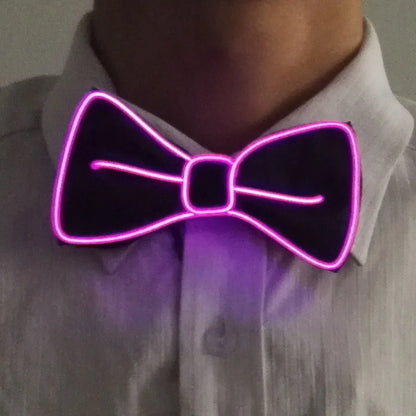 glowing Men's LED suspenders and luminous Bow Tie Adjustable Elastic Flashing Led Clothing for nightclub Party supplies