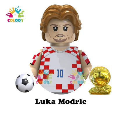 Kids Toys Football Stars Building Blocks Sport Player Mini Action Figures Toys For Boys Christmas Gifts