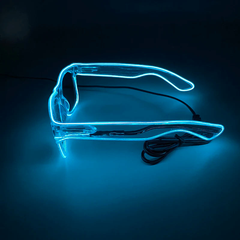 Light Up Led Glasses Neon Party Luminous Glasses EL Wire Glowing Sunglasses Novelty Gift for Adult Glow Bright Light Supplies