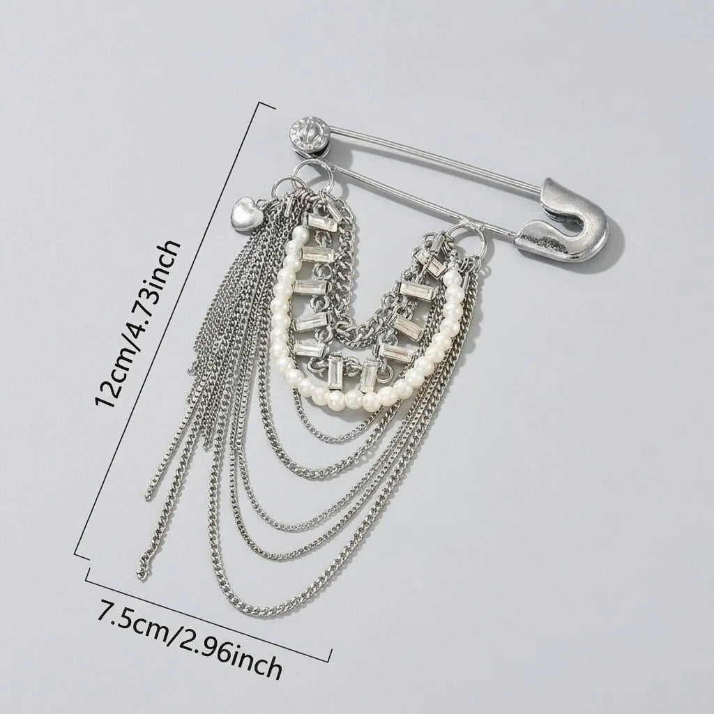 Affordable Luxury Floral Tassel Brooch for Men and Women, Jewelry, Fashion Accessories, Party Gift