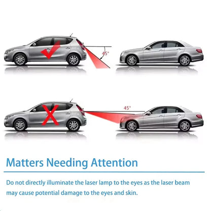 1-6Set Car Auto LED Laser Fog Light Vehicle Anti-Collision Taillight Brake Warning Lamp Anti-Collision Car End Rear Tail Fog