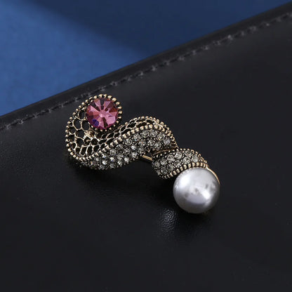 Sun Flower Brooch Pins Crystal Snail Metal Badge 2 Colors Jewelry Accessory For Suit and Dress