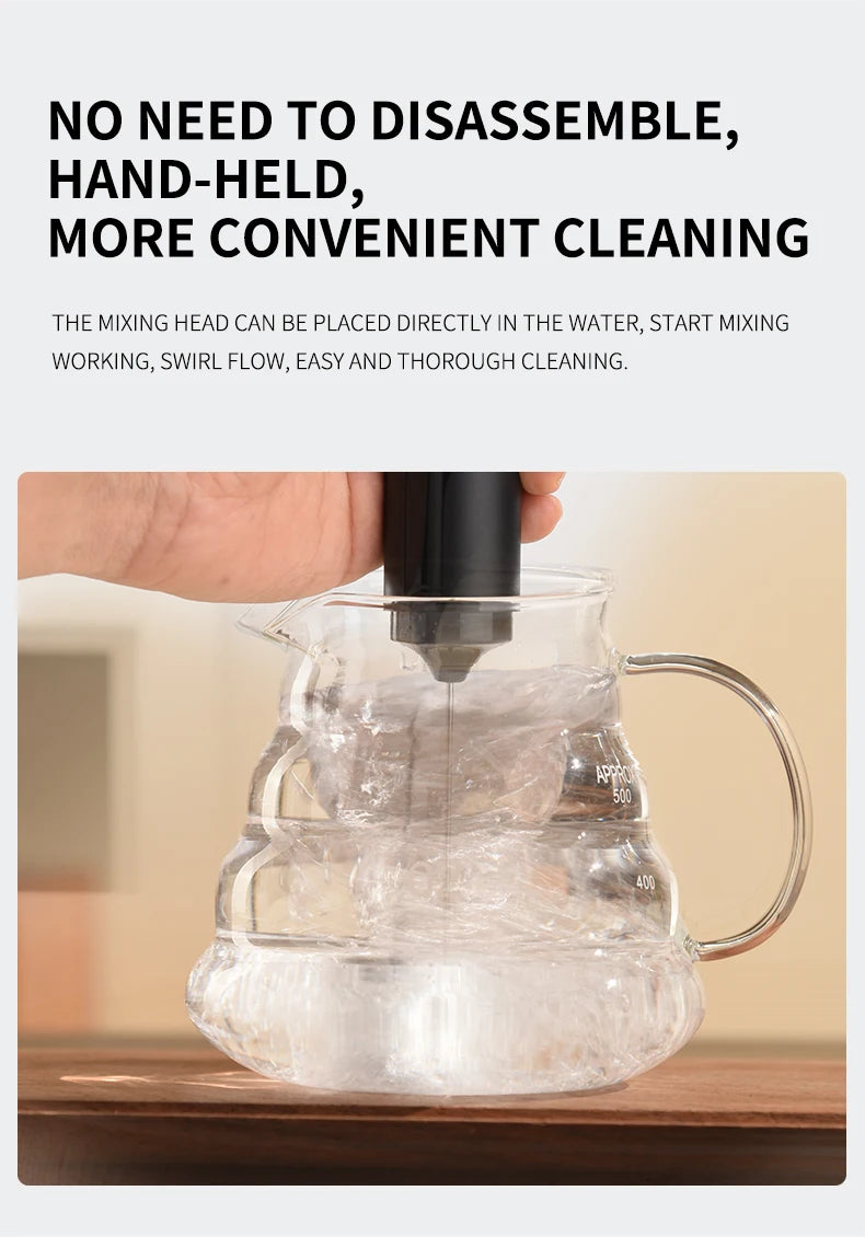Kitchen Powerful Stirrer Milk Frother Handheld Foam Maker for Lattes,Whisk Drink Mixer for Coffee Electric Egg Beater