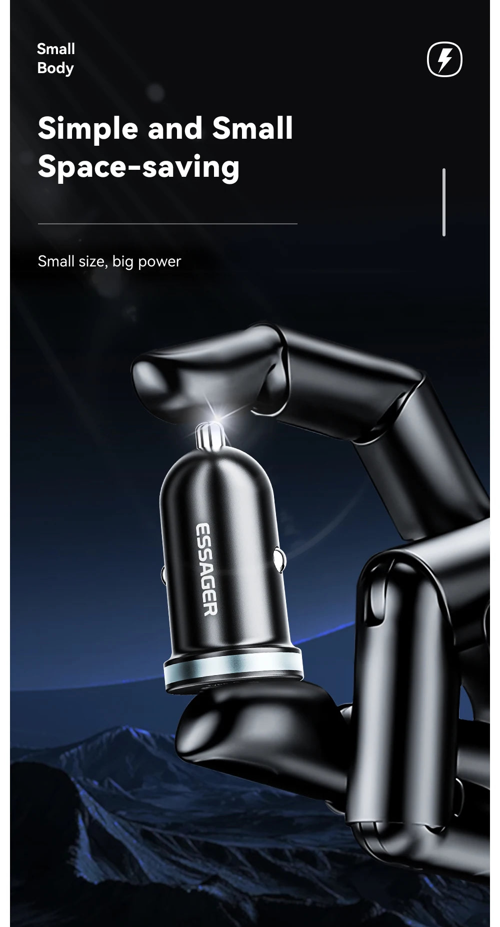 Essager 30W USB C Car Charger Type C Quick Charger PD QC 3.0 SCP 5A Fast Charging Car Phone Charge For iPhone Xiaomi Samsung