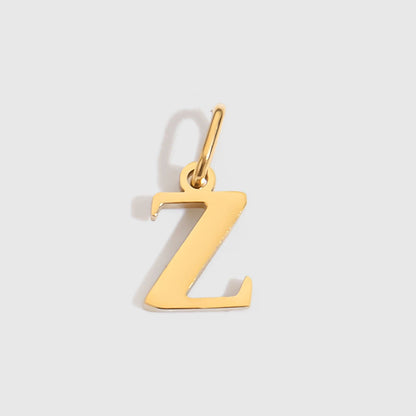 eManco Stainless Steel Cut 26 Letters Charm DIY Women's Necklace Bracelet Jewelry Making Factory Direct Sales