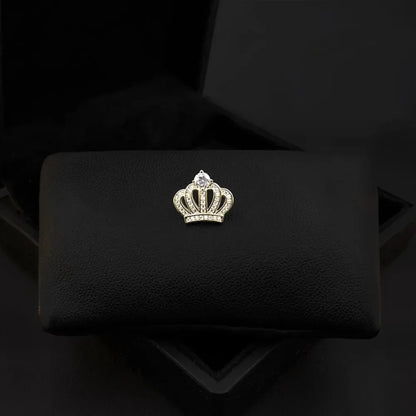 Exquisite Cute Hollowed-out Crown Crystal Zircon Brooches for Men Women Suit Jacket Pin Simple Personality Jewelry Accessories