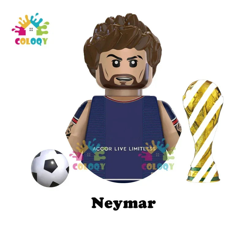 Kids Toys Football Stars Building Blocks Sport Player Mini Action Figures Toys For Boys Christmas Gifts