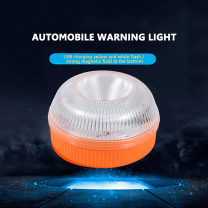 Universal V16 Car Warning Light LED Flashlight Emergency Light Yellow Light Traffic Strong Magnetic Induction for Vehicles