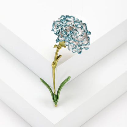 Luxury Pearl Enamel Flower Brooches for Women 4-color Botanical Pins Elegant Casual Accessories Perfect Gifts