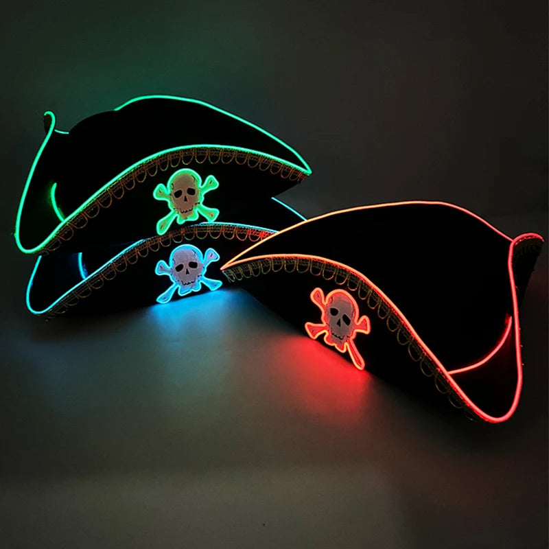 LED Glowing Cowgirl boy Hat Neon Luminous Bride Hat For Holiday Light Up Supplies Fluorescent Party Props Bachelorette Party Hat
