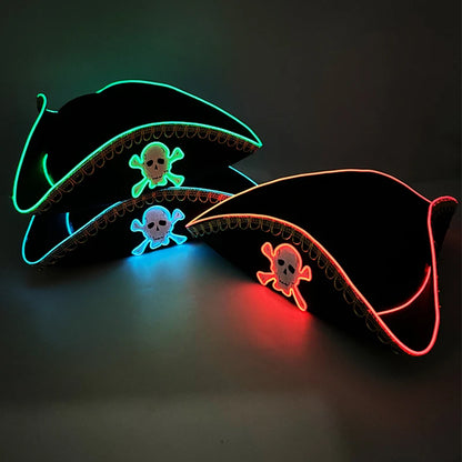 LED Glowing Cowgirl boy Hat Neon Luminous Bride Hat For Holiday Light Up Supplies Fluorescent Party Props Bachelorette Party Hat