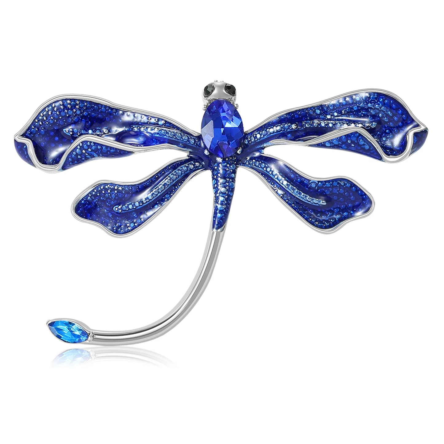 Beaut&Berry Luxury Enamel Dragonfly Brooches for Women Unisex Insect Pins Casual Party Jewelry Accessories Gifts Decoration