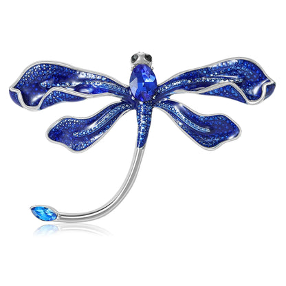 Beaut&Berry Luxury Enamel Dragonfly Brooches for Women Unisex Insect Pins Casual Party Jewelry Accessories Gifts Decoration