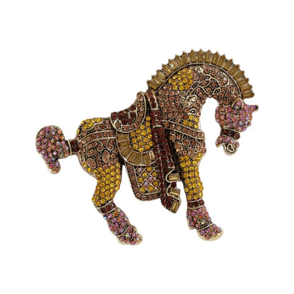 SKEDS Zodiac Horse Year Series Brooch High-End Luxury Chinese Style 2026 Birth Year Accessory Exquisite Animal Pin Gift
