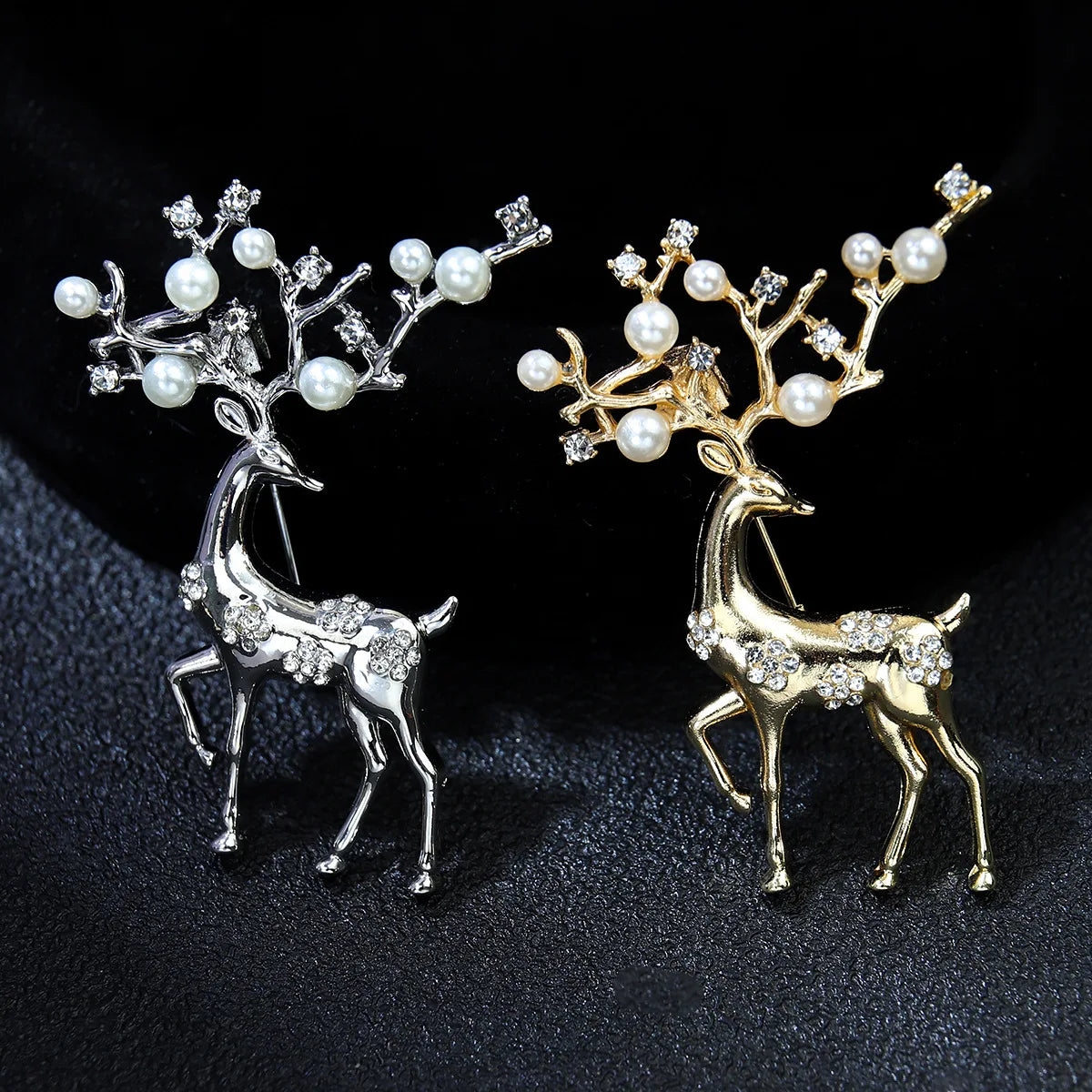 Green Rhinestone Christmas Tree Brooches Pins For Women Man Unisex Crystal Jewelry Gifts Clothes Accessories