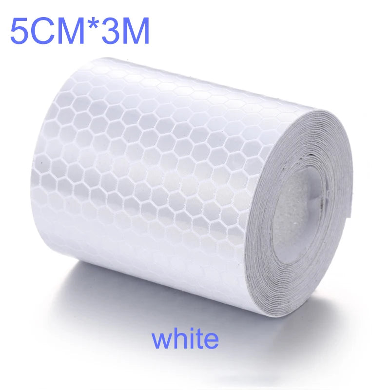 Solid Color Reflective Stickers Personality Waterproof Car Class Modification Warning Signs Highlighting Safety Reflective Strip