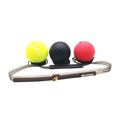Boxing Reflex Speed Punch Ball Boxing Rubber Balls for Agility Reaction Training with Sweatband Fitness Equipments Accessories