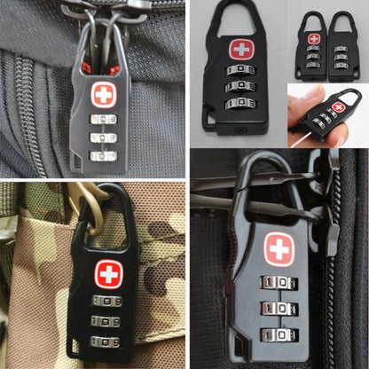 3pcs Outdoor Backpack Handbag Zipper Lock Anti Theft Portable Mini Combination Code Number Lock for Travel Backpack Accessories