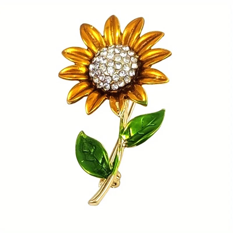 SHMIK High-end Women Girls Fashion Elegant Crystal Daisy Brooch Badges Fashion Exquistie Lady Wedding Party Pin Jewelry Buckles