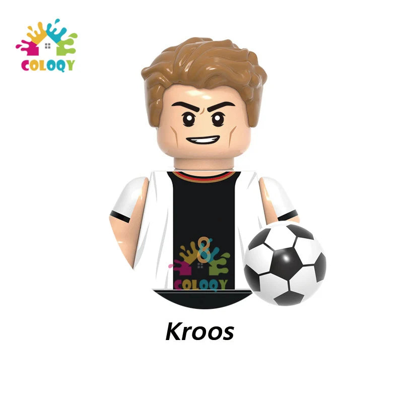 Kids Toys World Famous Football Stars Building Blocks Sport Player Mini Action Figures Golden Cup Toys For Boys Birthdays Gifts
