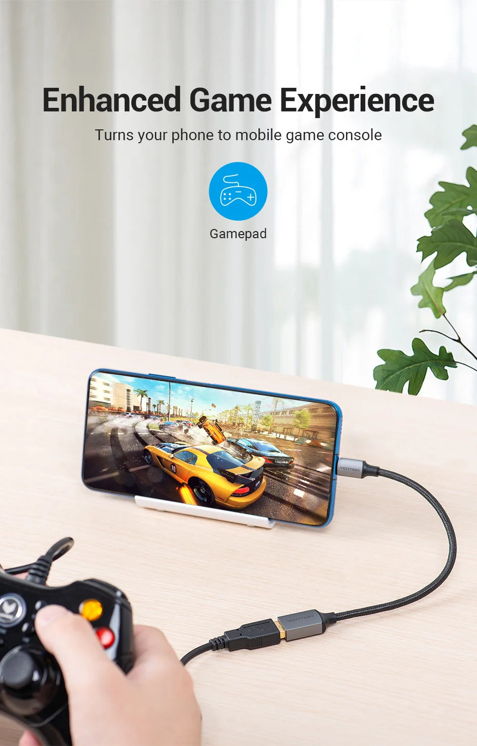 Vention USB C OTG Adapter USB A to Type C Adapter Cable USB3.0 2.0 5Gbps Data Adapter Type-C Converter for MacBook Pro Xiaomi 17