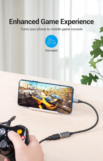 Vention USB C OTG Adapter USB A to Type C Adapter Cable USB3.0 2.0 5Gbps Data Adapter Type-C Converter for MacBook Pro Xiaomi 17
