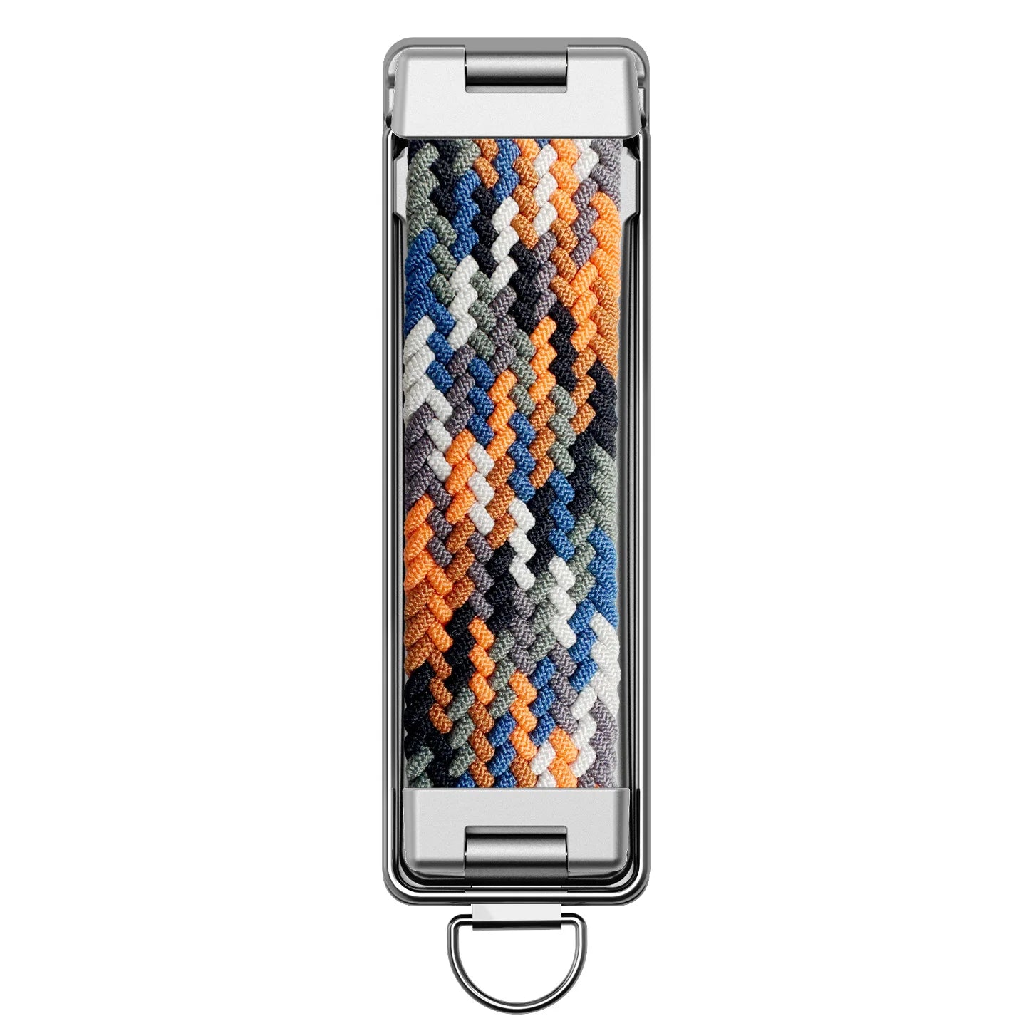 Foldable Sticky Back Phone Stand with Rainbow Strap Breathable Design and Lanyard Hole Multi Functional Portable Holder