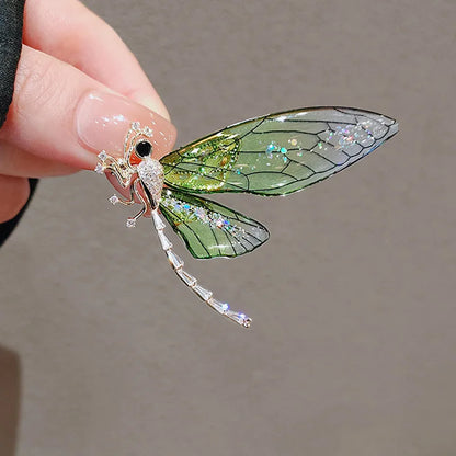 Multicolour Trendy Acrylic Brooches Faery Elf Butterfly Dragonfly For Women Fashion Insect Jewelry For Birthday Party Daily