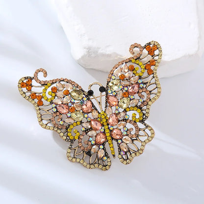 SKEDS Luxury High-end Women Lady Full Crystal Shiny Butterfly Brooches Pins Fashion Exquisite Creative Insect Badges Corsages
