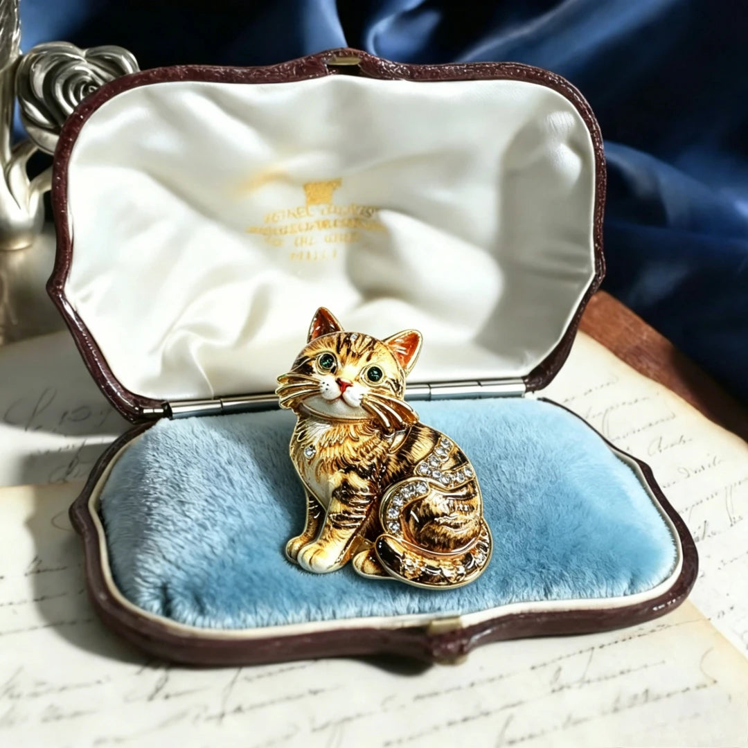 Baroque Luxury Cartoon Cat Animal Design Brooches for Men and Women, Jewelry, Fashion Accessories, Wedding, Holiday, Party Gifts