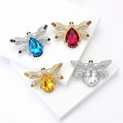 Beaut&Berry Luxury Crystal Bee Brooches for Women Unisex Insect Pins Casual Party Jewelry Accessories Gifts Decoration