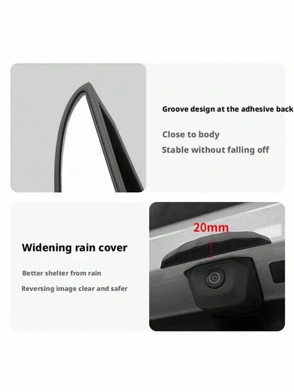 Car Rear Camera Rain Cover - Thickened & Widened Silicone, Non-Destructive Installation, Suitable for All Car Car Models, Clear