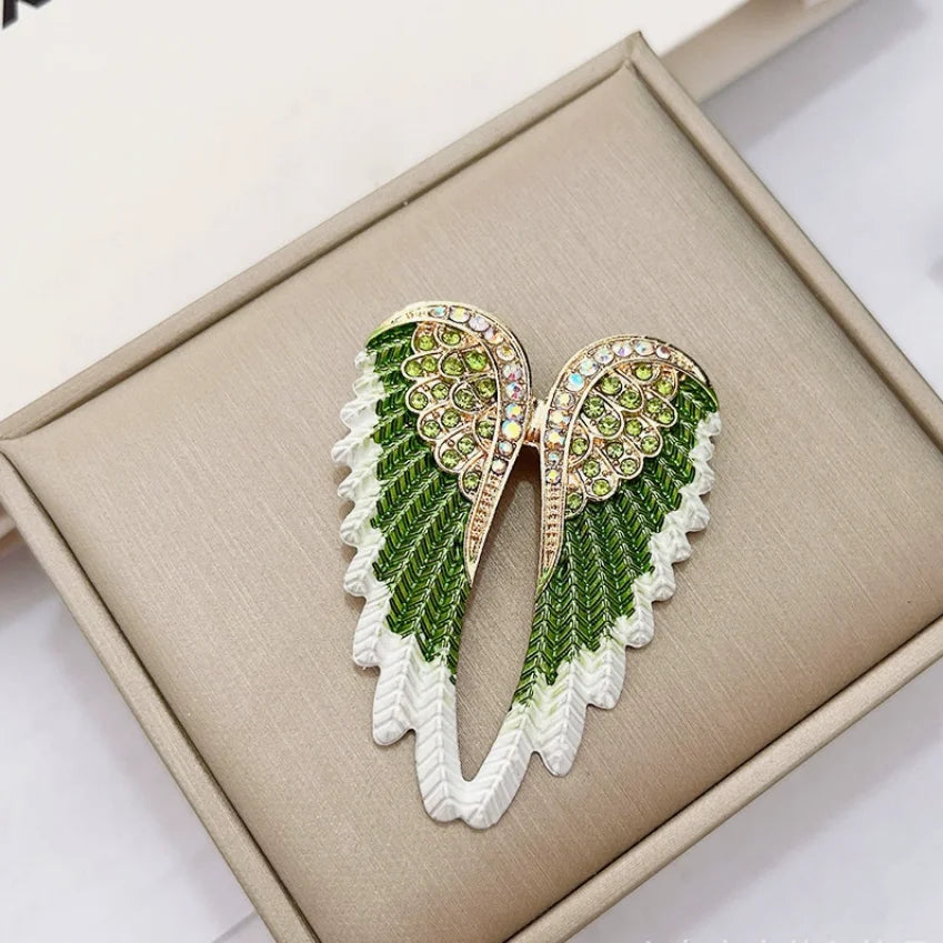New Fashion Angel Wing Brooches Lady Elegant Exquisite Magpie Versatile Brooch Pins Best Party Gift Jewelry