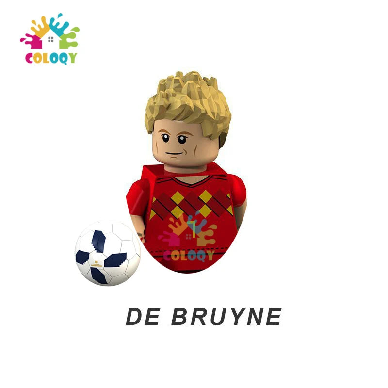 Kids Toys World Famous Football Stars Building Blocks Sport Player Mini Action Figures Golden Cup Toys For Boys Birthdays Gifts