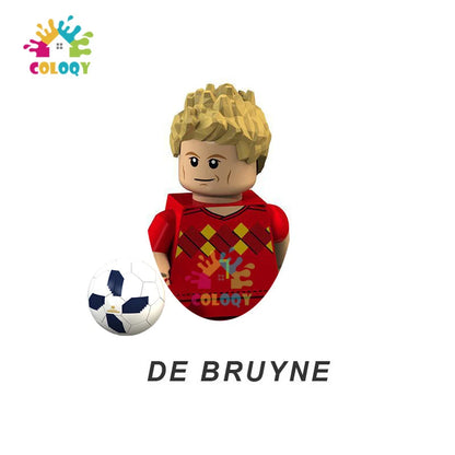 Kids Toys World Famous Football Stars Building Blocks Sport Player Mini Action Figures Golden Cup Toys For Boys Birthdays Gifts