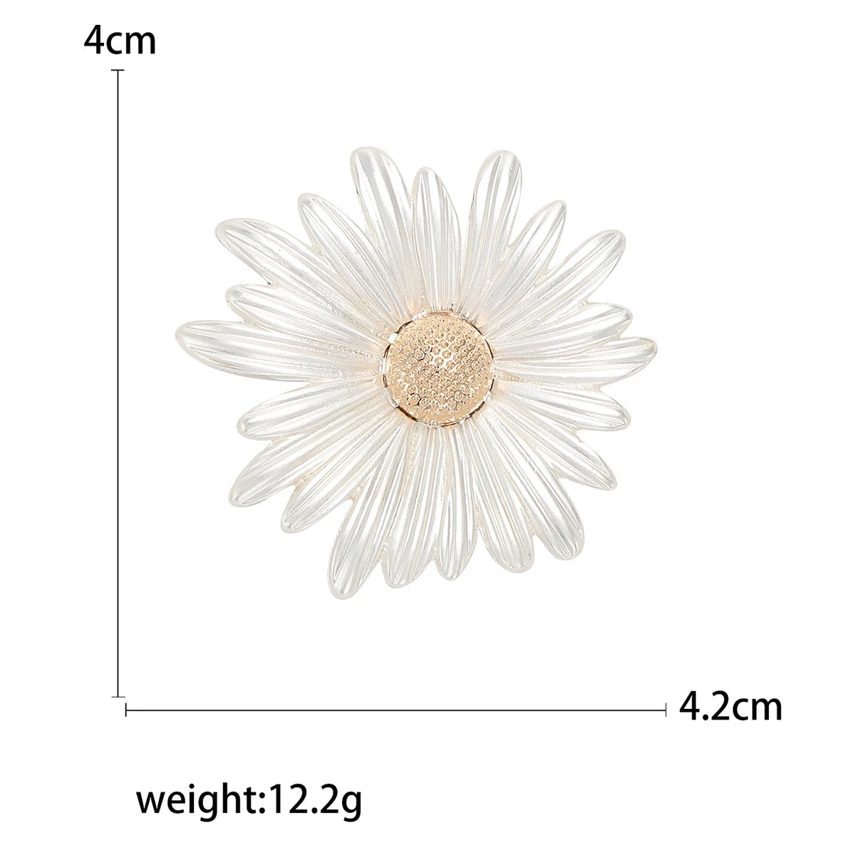 Enamel Sunflower Brooches for Women Unisex Pearl Flower Botanical Pins Banquet Party Backpack Gifts Jewelry Accessories