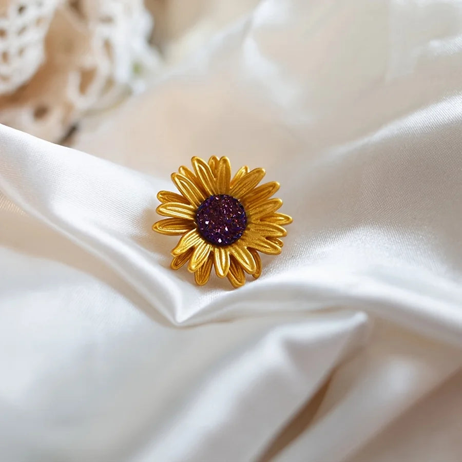 SHMIK High-end Women Girls Fashion Elegant Crystal Daisy Brooch Badges Fashion Exquistie Lady Wedding Party Pin Jewelry Buckles