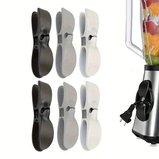 4pcs Silicone Cord Winder Holder Power Cord Organizer Clip Self Adhesive Cable Wire Fixer for Air Fryer Coffee Machine