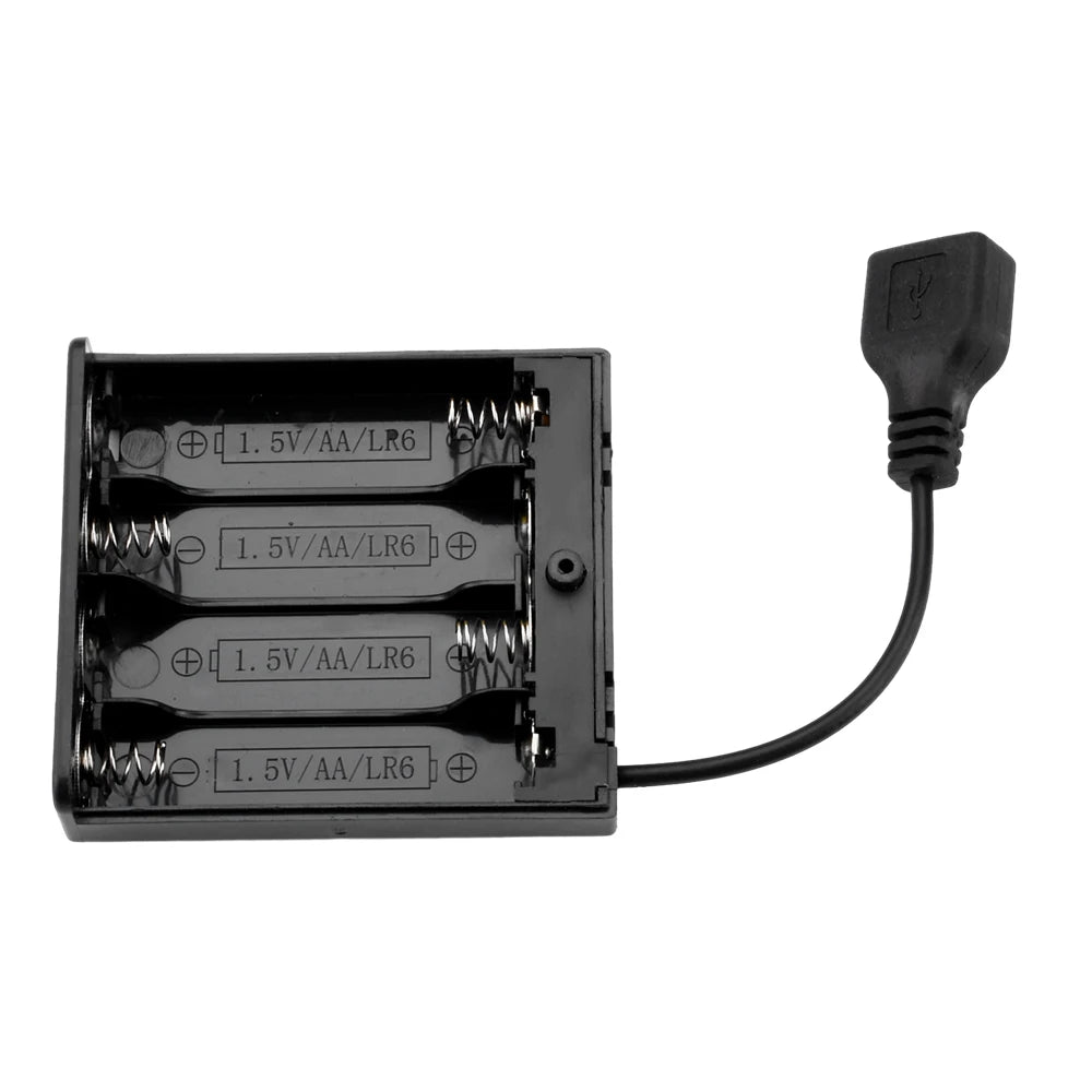 Portable Mini 3 4 x AA Battery Holder Storage Box Case USB Power Supply Battery Box For LED Strip Light 4.5V 6V Battery Holder