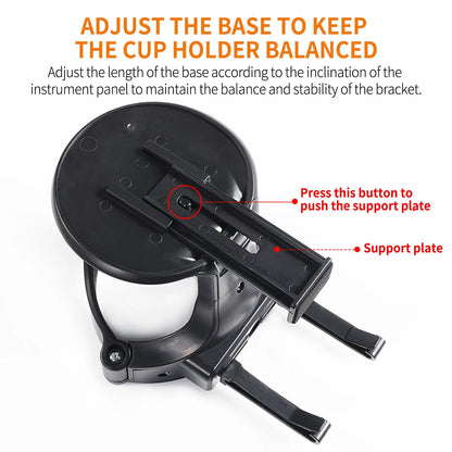 Car Cup Holder for Air Vent - Universal Auto Drink Rack Stand for Water Bottles & Ashtray