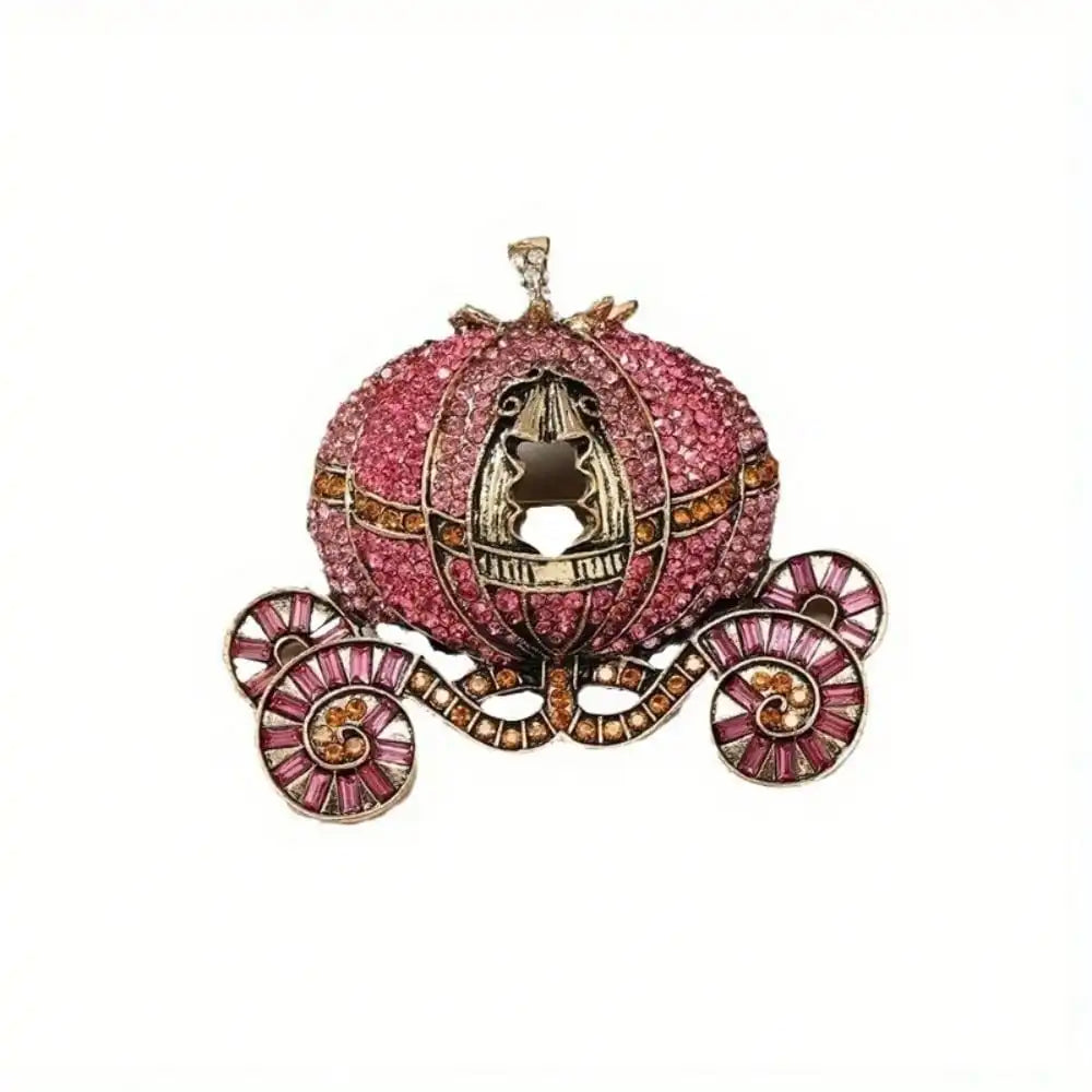Retro Heavy Industry Pumpkin Car Brooch Women's Fashion Winter Coat Pin Flower Gift