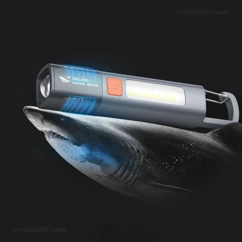 Mijia Outdoor Flashlight Portable Strong Lights Variable Focus with Floodlight Side Lights Long Range USB Rechargeable LED Lamp