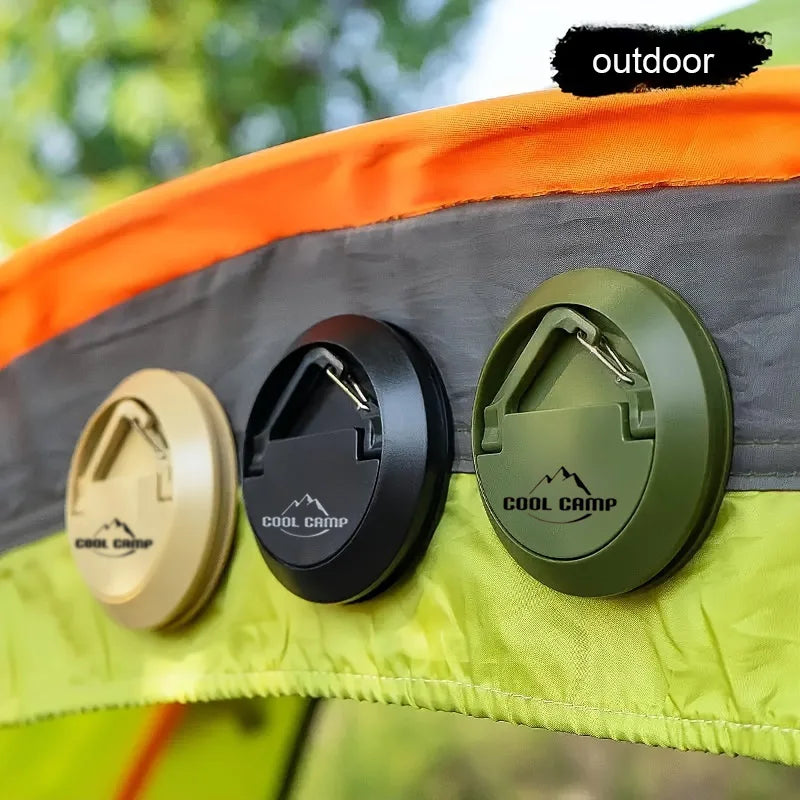 Outdoor Magnetic Hooks, No-Drill Magnetic Hanging Cups, Hooks for Camping Awnings, Tents, and Lights, Outdoor Camping Supplies.